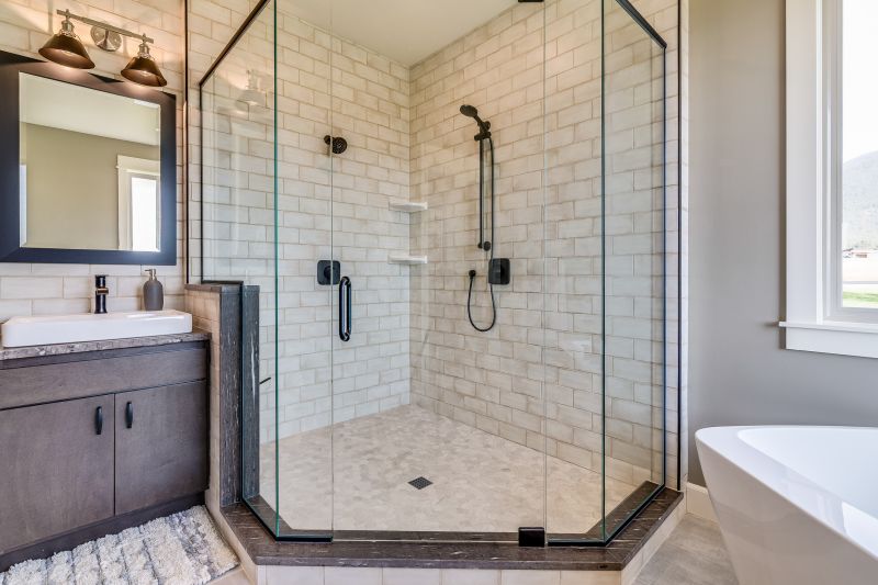 Open Concept Shower with Minimal Hardware